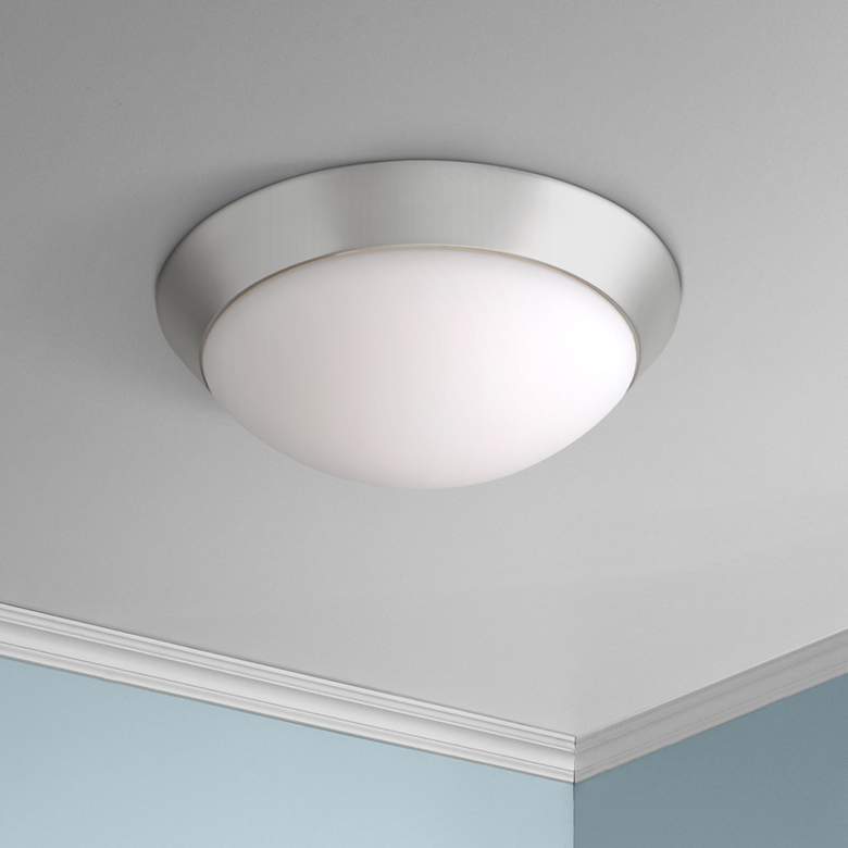 360 Lighting Davis 11&quot; Wide Brushed Nickel Ceiling Light Fixture
