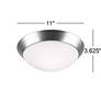 Thumbnail3 of 360 Lighting Davis 11" Wide Brushed Nickel Ceiling Light Fixture more views