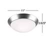 360 Lighting Davis 11" Wide Brushed Nickel Ceiling Light Fixture