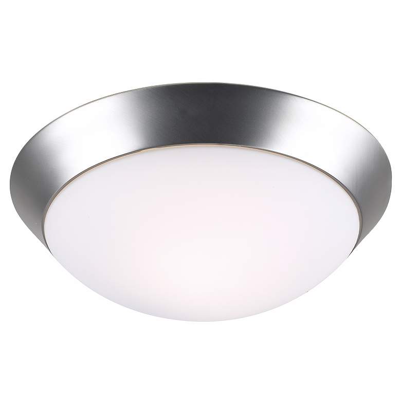 Image 3 360 Lighting Davis 13 inch Wide Brushed Nickel Ceiling Light Fixture