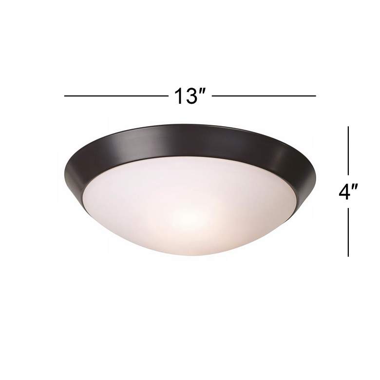 Image 4 360 Lighting Davis 13 inch Wide Oil-Rubbed Bronze Ceiling Light Fixture more views