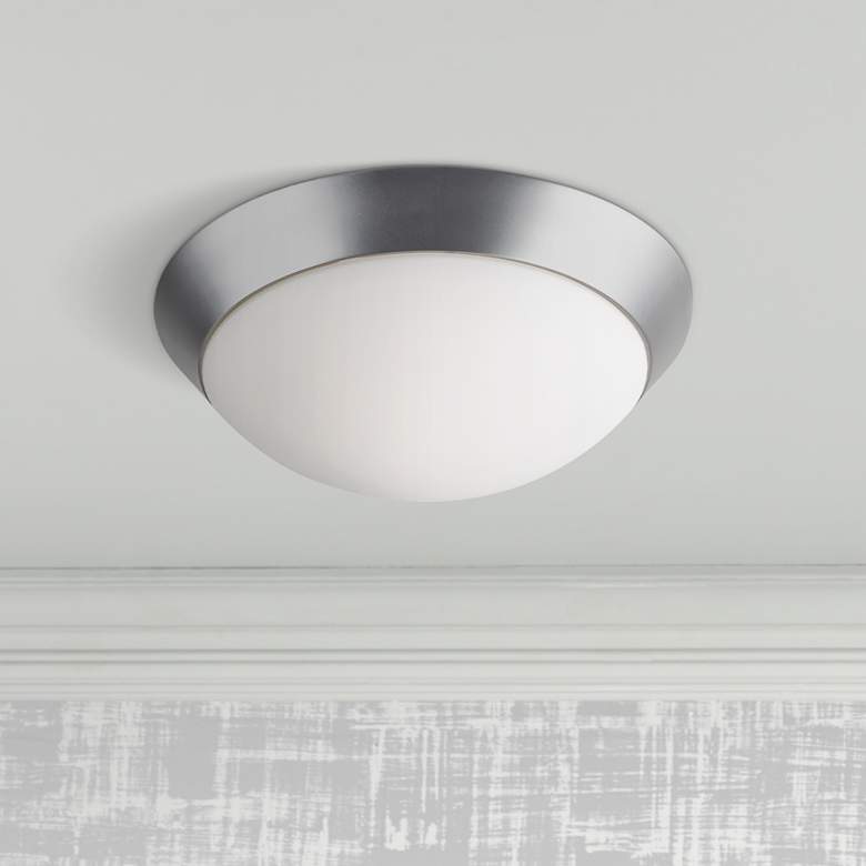 Image 1 360 Lighting Davis 15" Wide Brushed Nickel Ceiling Light Fixture