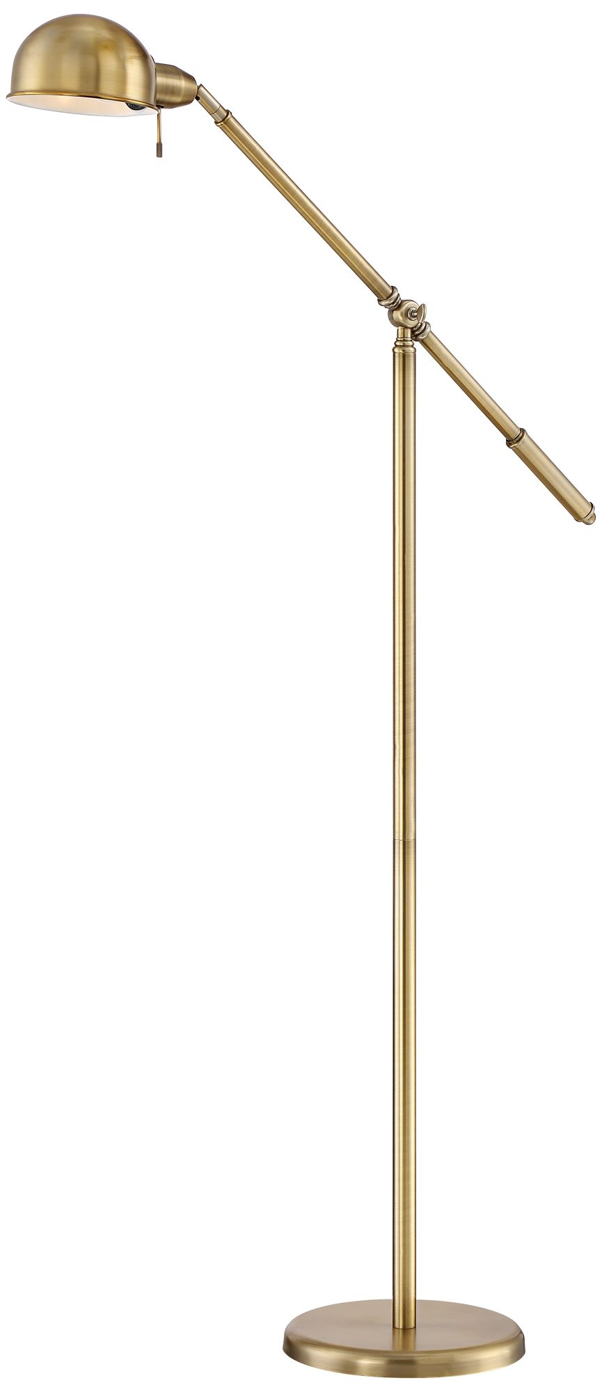 360 Lighting Dawson Adjustable Height Brass Pharmacy Floor Lamps Set of 2
