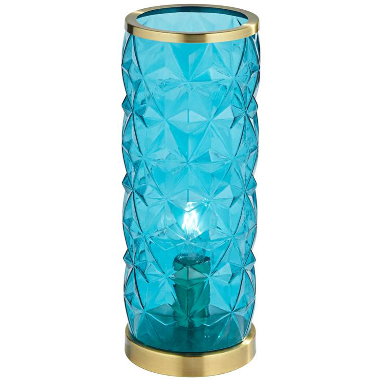 Image 2 360 Lighting Dayton 15.25" High Teal Blue Glass Accent Table Lamp