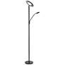 360 Lighting Decker 71 1/2" Black Modern LED Reading Light Floor Lamp