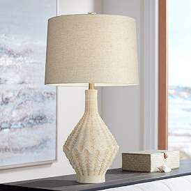 Image1 of 360 Lighting Destin Clam 29" Coastal Contemporary Table Lamp
