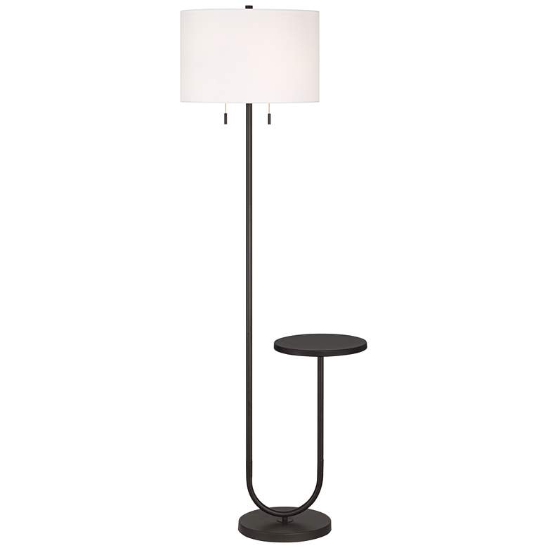 Image 3 360 Lighting Deva 61" High Modern Bronze Side Table Floor Lamp