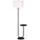 360 Lighting Deva 61" High Modern Bronze Side Table Floor Lamp