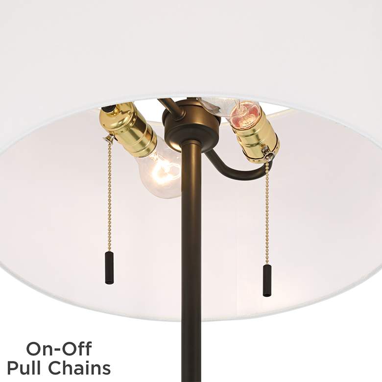 Image 5 360 Lighting Deva 61" High Modern Bronze Side Table Floor Lamp more views