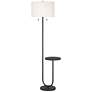 360 Lighting Deva 61" High Modern Bronze Side Table Floor Lamp in scene