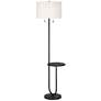 360 Lighting Deva 61" High Modern Bronze Side Table Floor Lamp in scene