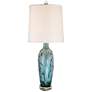 360 Lighting Devan Vines 24 1/2" Blue Ceramic Lamp with Night Light