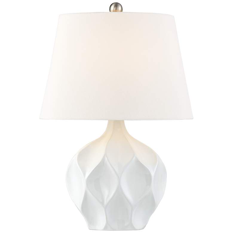 Image 3 360 Lighting Dobbs 22 1/2 inch White Ceramic Modern Accent Table Lamp