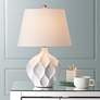 360 Lighting Dobbs 22 1/2" White Ceramic Modern Accent Table Lamp in scene