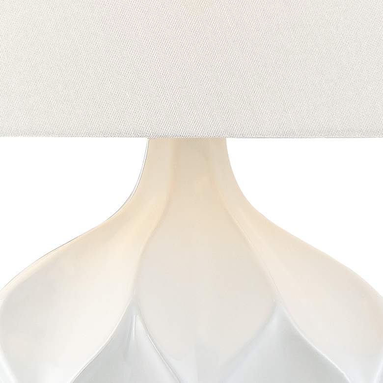 Image 4 360 Lighting Dobbs 22 1/2" White Ceramic Modern Accent Table Lamp more views