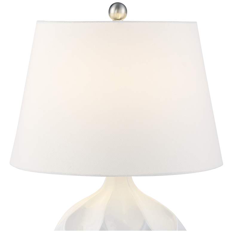 Image 5 360 Lighting Dobbs 22 1/2 inch White Ceramic Modern Accent Table Lamp more views