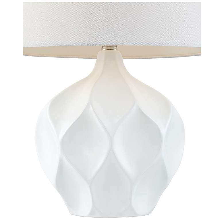 Image 6 360 Lighting Dobbs 22 1/2 inch White Ceramic Modern Accent Table Lamp more views