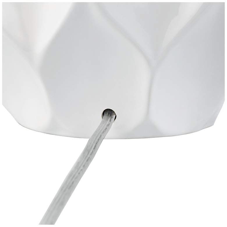 Image 7 360 Lighting Dobbs 22 1/2" White Ceramic Modern Accent Table Lamp more views