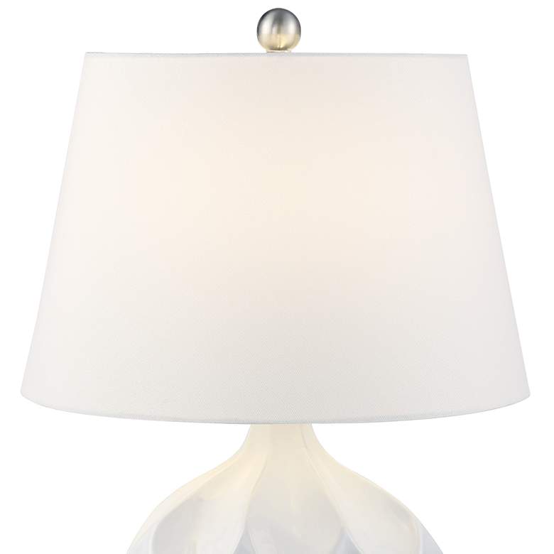 Image 3 360 Lighting Dobbs 22 1/2" White Ceramic Modern Table Lamps Set of 2 more views