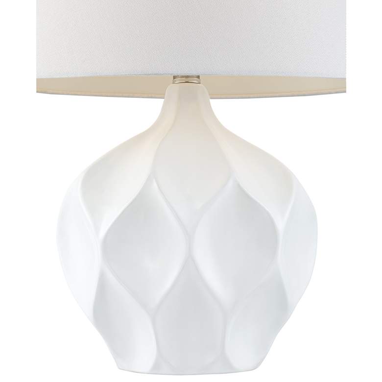 Image 4 360 Lighting Dobbs 22 1/2" White Ceramic Modern Table Lamps Set of 2 more views