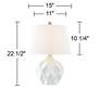 360 Lighting Dobbs 22 1/2" White Ceramic Modern Table Lamps Set of 2