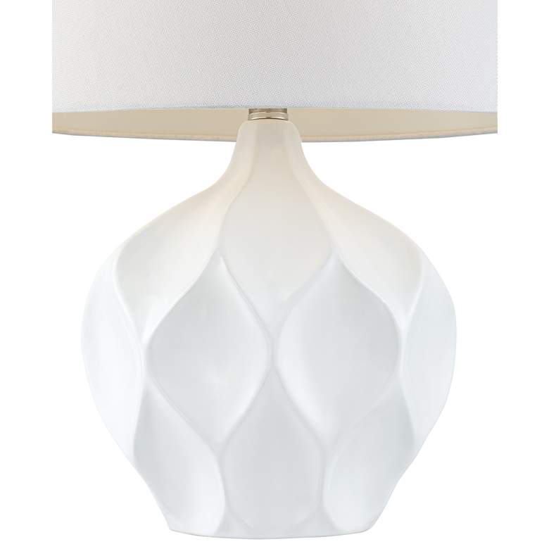 Image 4 360 Lighting Dobbs White Ceramic Modern Accent Table Lamps Set of 2 more views