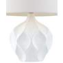 360 Lighting Dobbs White Ceramic Modern Accent Table Lamps Set of 2