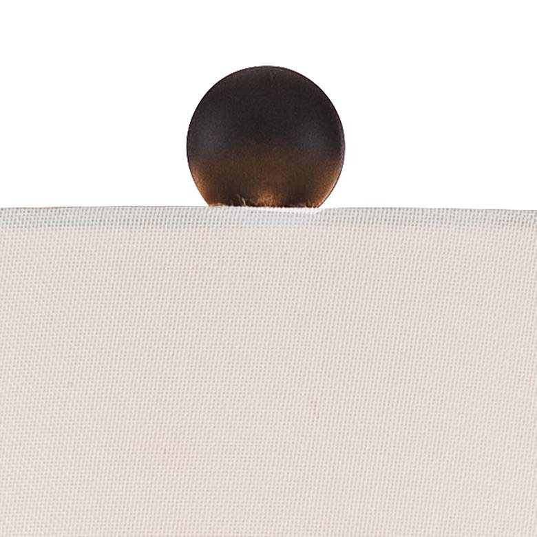 Image 4 360 Lighting Dolbey 28" High Bronze Column Lamps Set of 2 with Dimmers more views