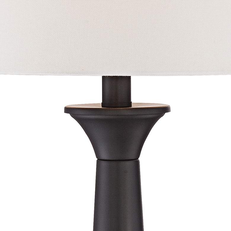 Image 5 360 Lighting Dolbey 28" High Bronze Column Lamps Set of 2 with Dimmers more views