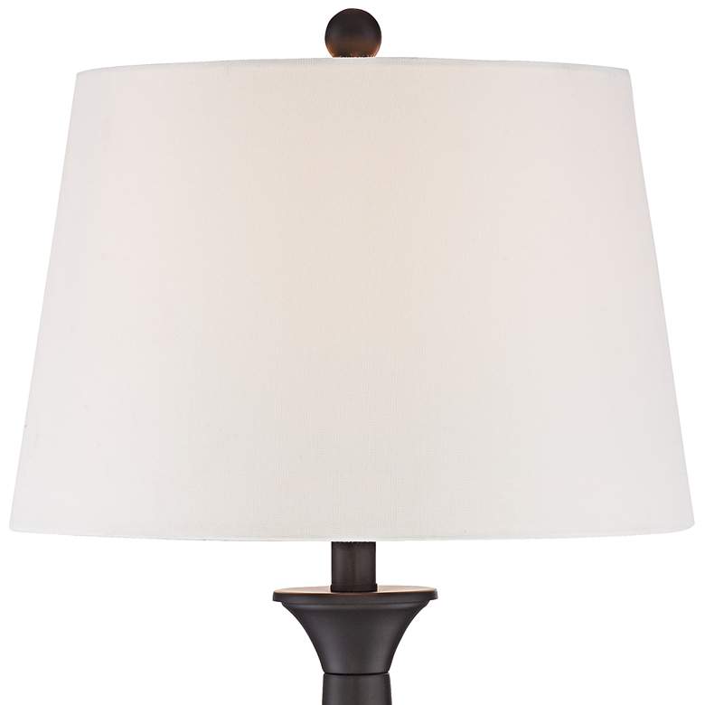 Image 5 360 Lighting Dolbey Black Bronze Tapered Column Table Lamps Set of 2 more views