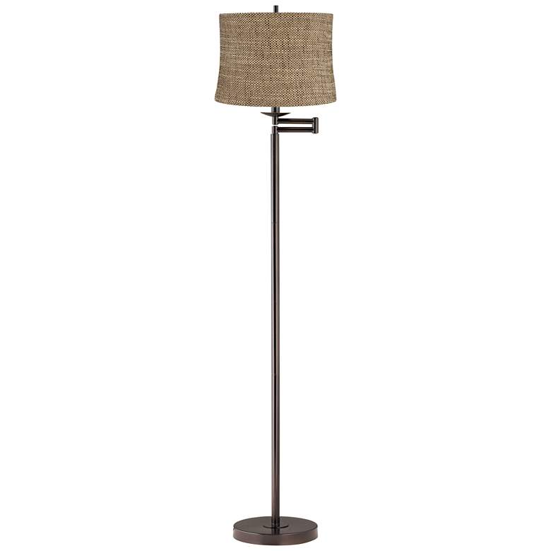 Image 1 360 Lighting Dortmund 62 1/2 inch Bronze Swing Arm Floor Lamp