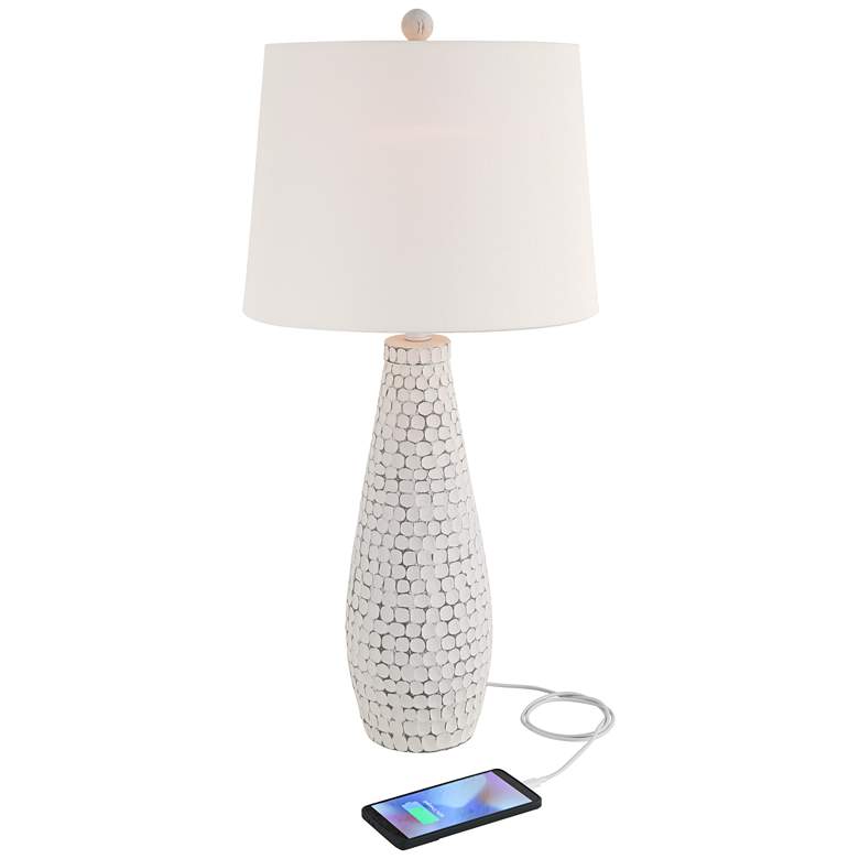 Image 4 360 Lighting Dot 29 1/2" Modern White USB Table Lamps Set of 2 more views