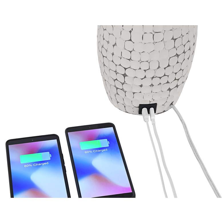 Image 5 360 Lighting Dot 29 1/2" Modern White USB Table Lamps Set of 2 more views