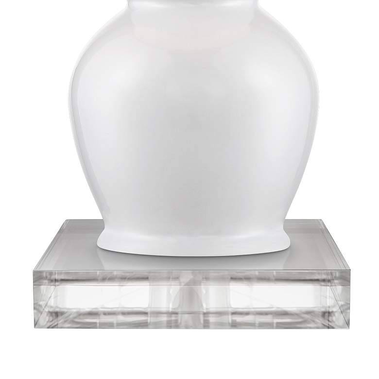 Image 4 360 Lighting Double Gourd 26 1/2" White Ceramic Lamps with Risers more views