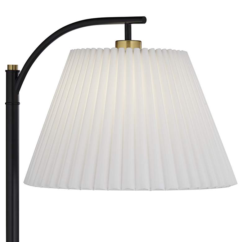 Image 3 360 Lighting Downbridge 67 1/2" Pleated Shade and Black Floor Lamp more views