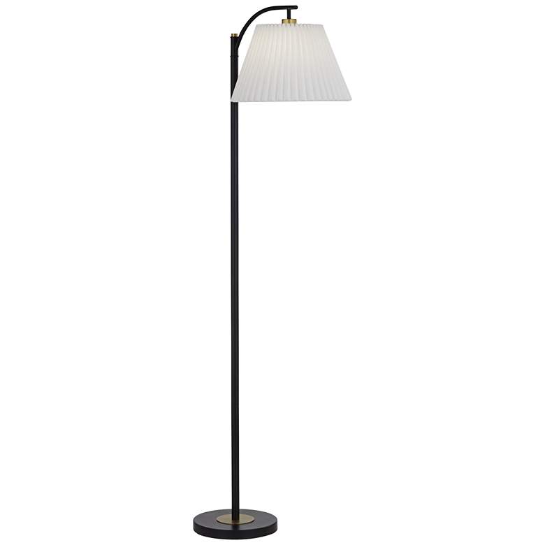 Image 6 360 Lighting Downbridge 67 1/2" Pleated Shade and Black Floor Lamp more views
