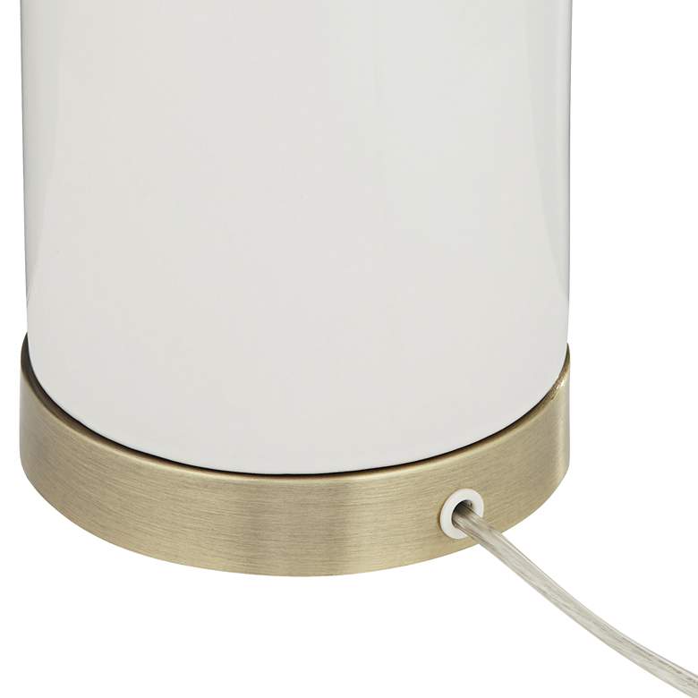 Image 7 360 Lighting Draper 26 inch High Modern White Ceramic Table Lamps Set of 2 more views