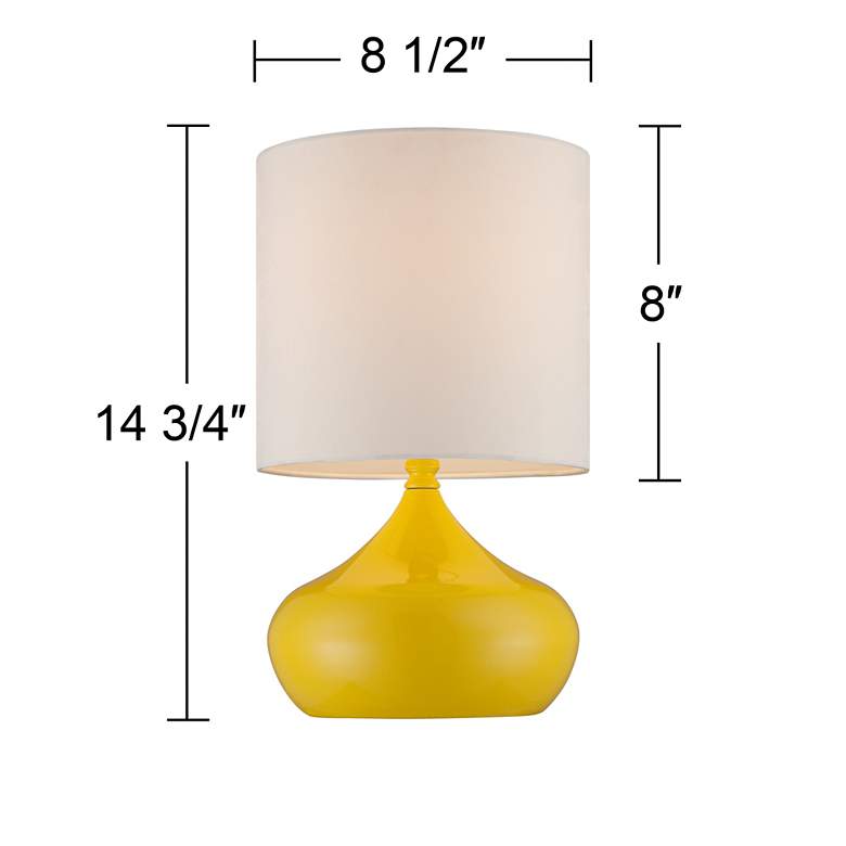 Image 7 360 Lighting Droplet 14 3/4" Yellow Modern Accent Lamps Set of 2 more views