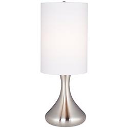 360 Lighting Droplet 17&quot; High Brushed Nickel Modern Accent Table Lamp