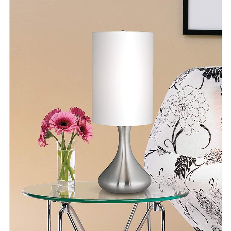 Image 1 360 Lighting Droplet 17" High Brushed Nickel Modern Accent Table Lamp