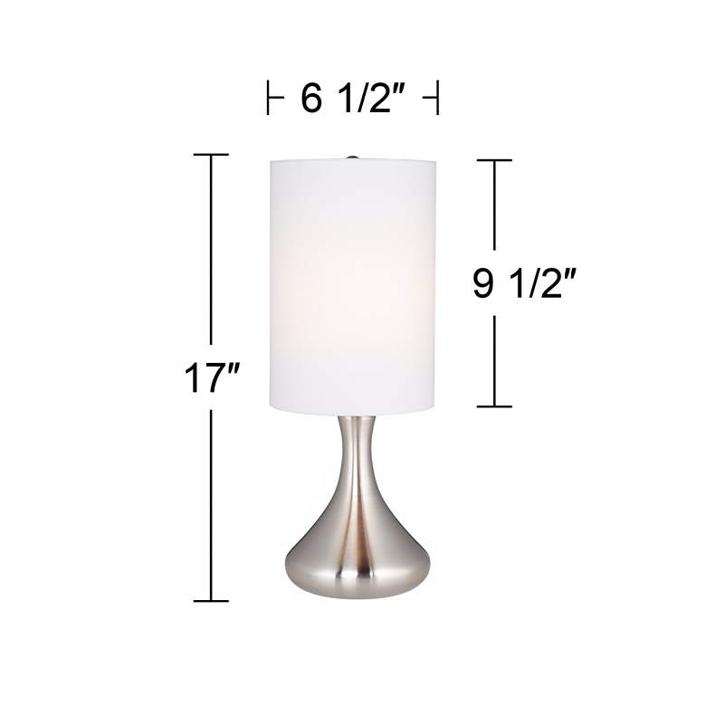 Image 4 360 Lighting Droplet 17 inch High Brushed Nickel Modern Accent Table Lamp more views