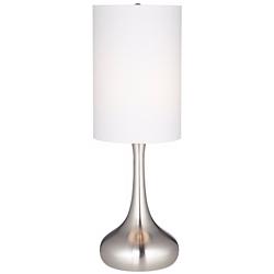 360 Lighting Droplet 24 1/2&quot; Brushed Nickel Modern Table Lamp