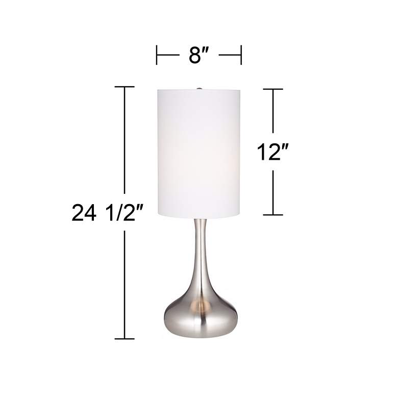 Image 7 360 Lighting Droplet 24 1/2" Brushed Nickel Modern Table Lamp more views
