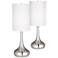 360 Lighting Droplet 24 1/2" Brushed Steel Modern Table Lamps Set of 2