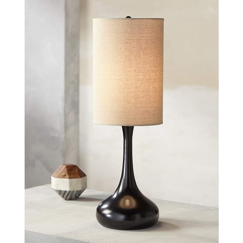 Image 2 360 Lighting Droplet 24 1/2" Tan and Espresso Bronze Modern Table Lamp