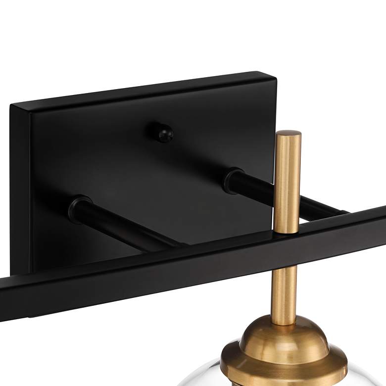 Image 5 360 Lighting Duka 27" Wide 3-Light Black and Gold Bath Light more views