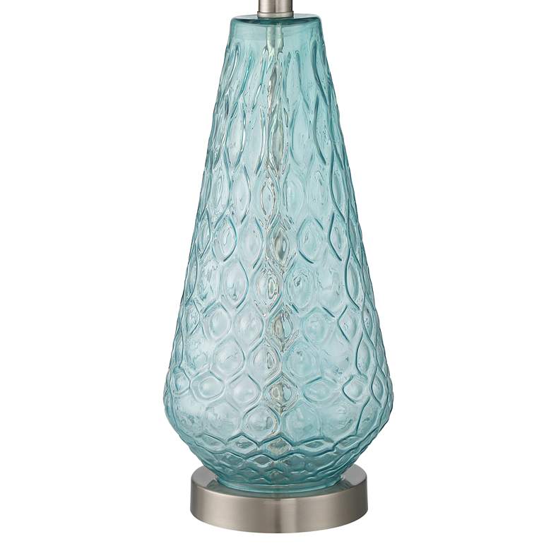 Image 5 360 Lighting Dylan 27 1/2 inch Blue Glass Coastal Modern Lamps Set of 2 more views