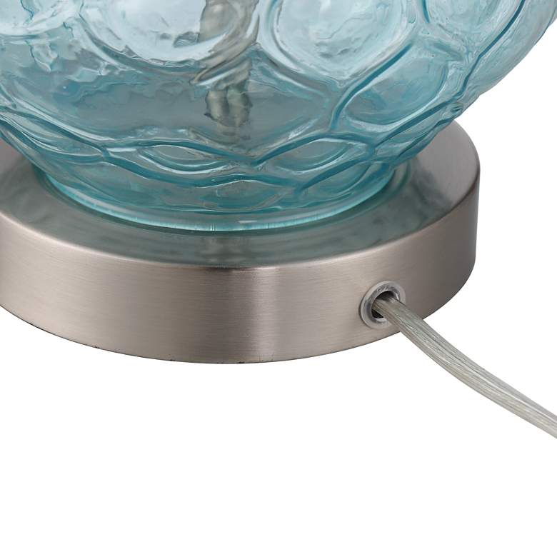 Image 6 360 Lighting Dylan 27 1/2" Blue Glass Coastal Modern Lamps Set of 2 more views