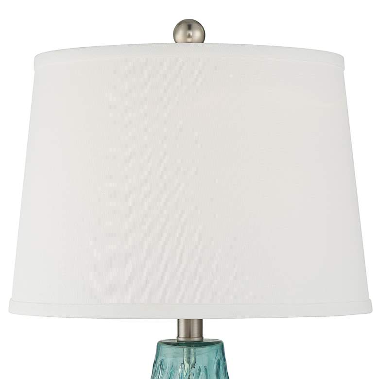 Image 3 360 Lighting Dylan 27 1/2" Blue Glass Lamp Set of 2 with Smart Sockets more views