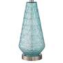5_360 Lighting Dylan 27 1/2" Blue Glass Lamp Set of 2 with Smart Sockets more views